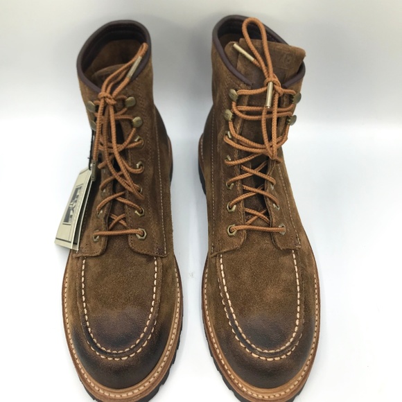 Frye Men's Dakota Mid Lace Waxed Suede Work Boots - Picture 5 of 7